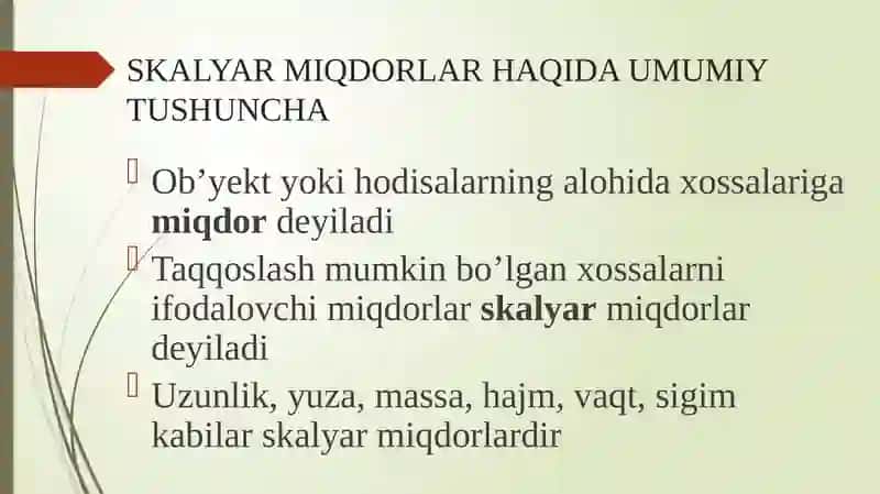 Boshlang‘ichsinflardamiqdorlarnio‘rgatishmetodikasi 5-ma’ruza 3