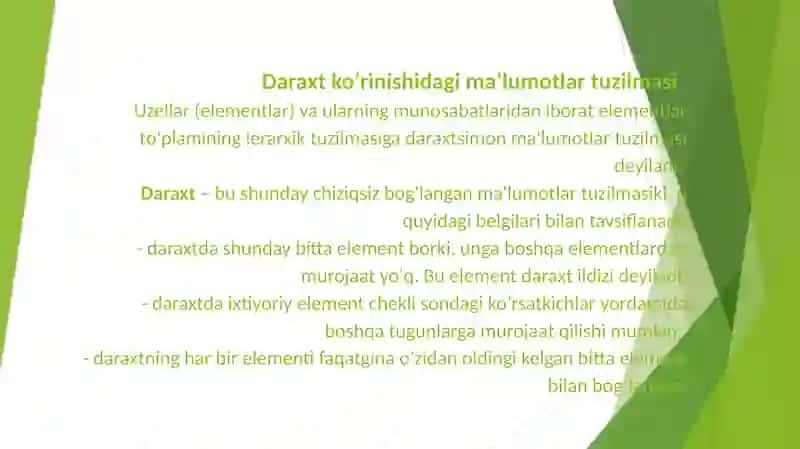 Binarto’plamlar shaklidagi ma’lumotlar tuzilmalari 3