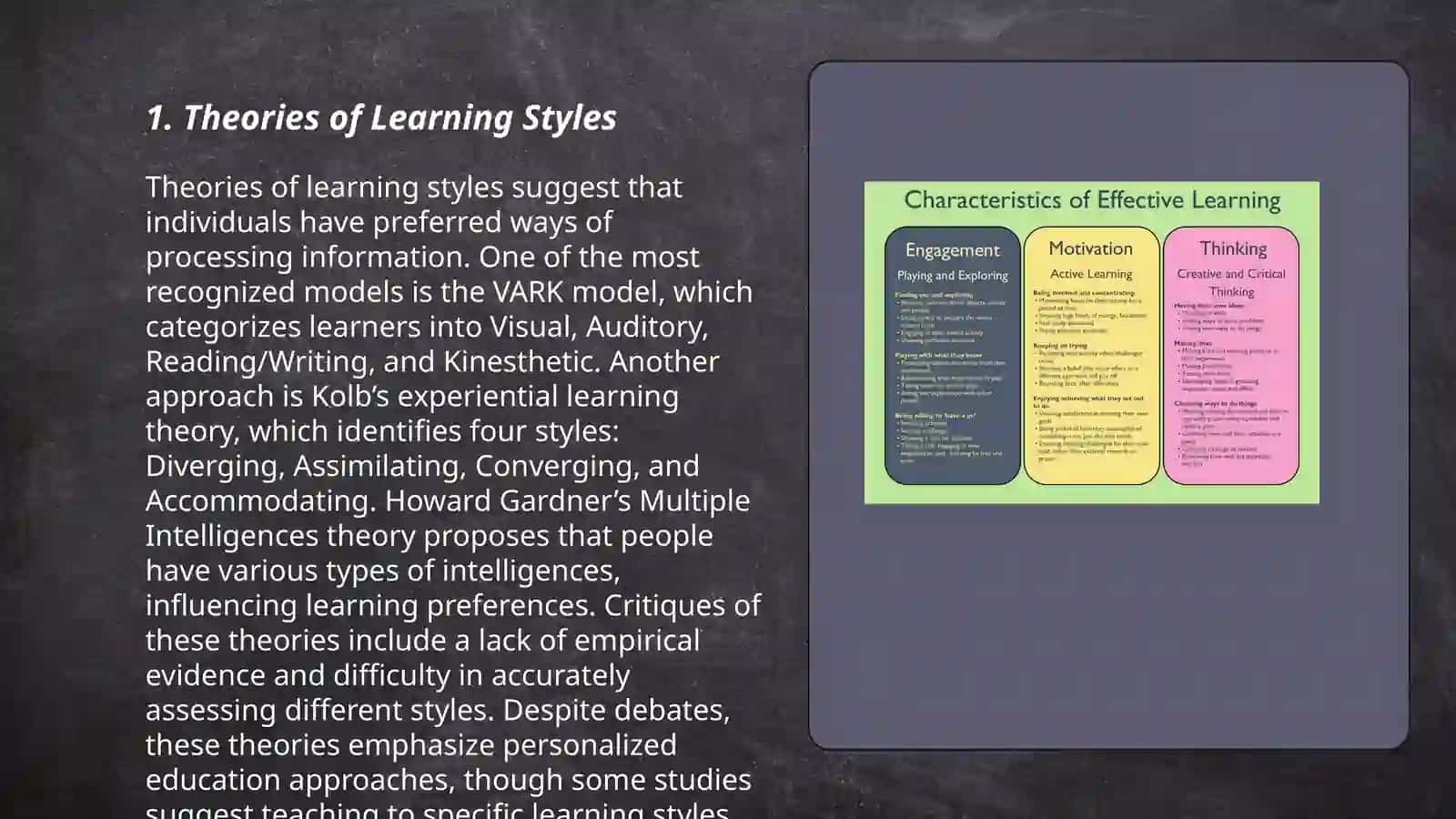 Theories of Learning Styles 3