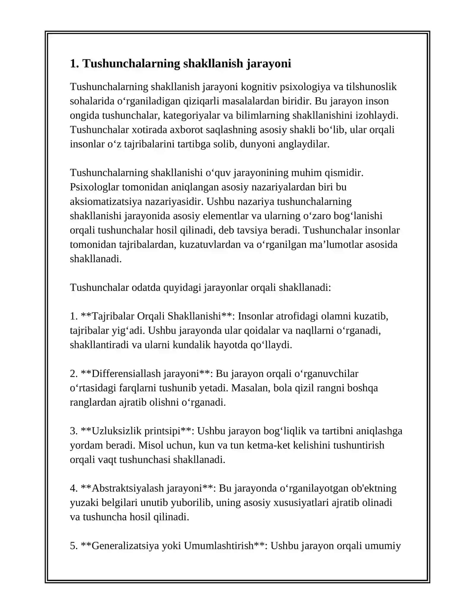 TUSHUNCHALARNING SHALKLANISHI VA QOLLANISHI . MANTIQ ILMINING FANLQR TIZIMIDAGI ORNI 3