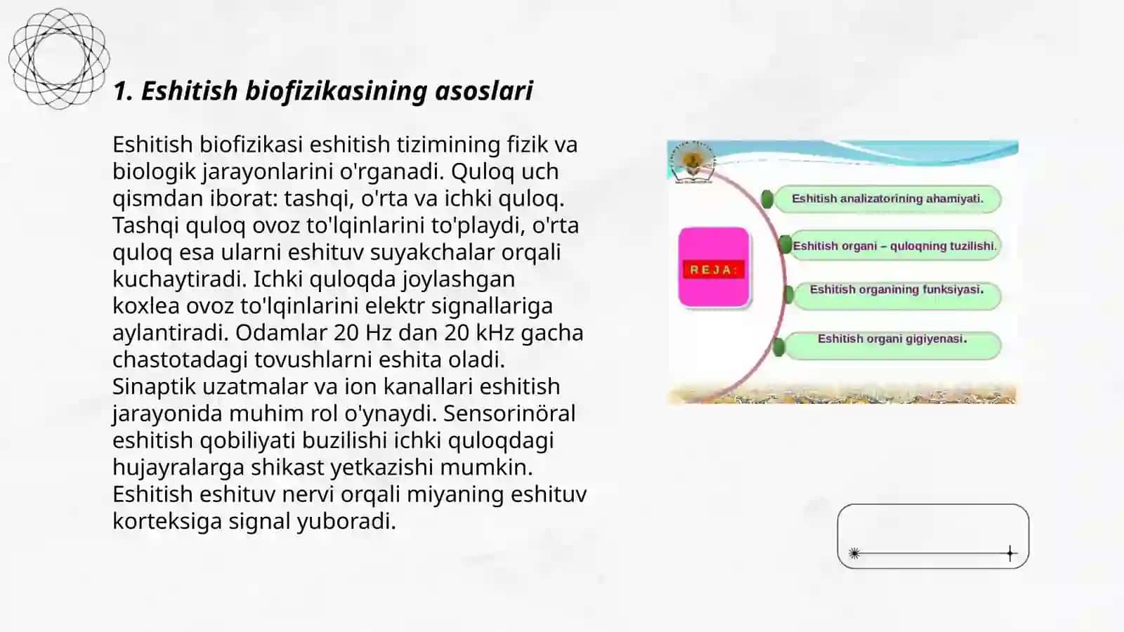 Eshitish biofizikasi elementlari. Ultratovush va uni stomatologiyada qo'llanilishi 3