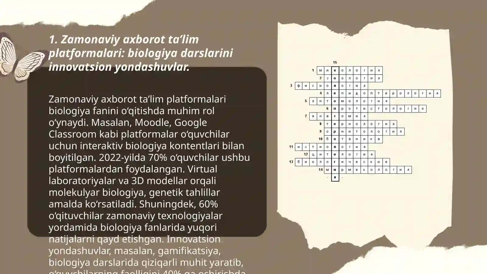 Zamonaviy axborot ta’lim platformalarida biologiya darslarini tashkil etish 3