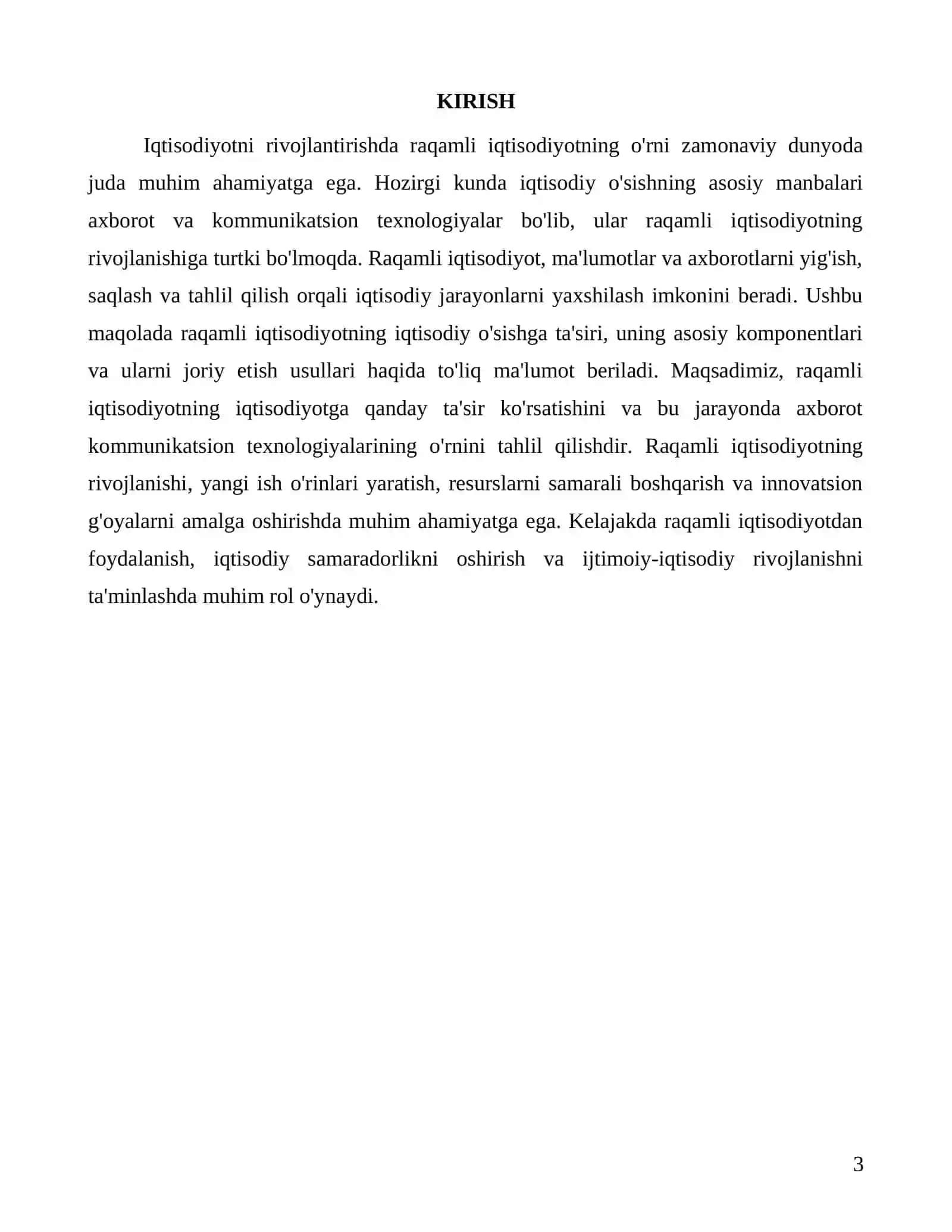 Iqtisodiyotni rivojlantirishda raqamli iqtisodiyotning ahamiyati 3