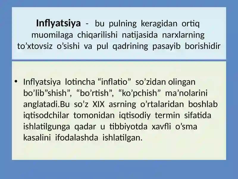 INFLATSIYA VA UNGA QARSHI KURASHISH YO’LLARI 3
