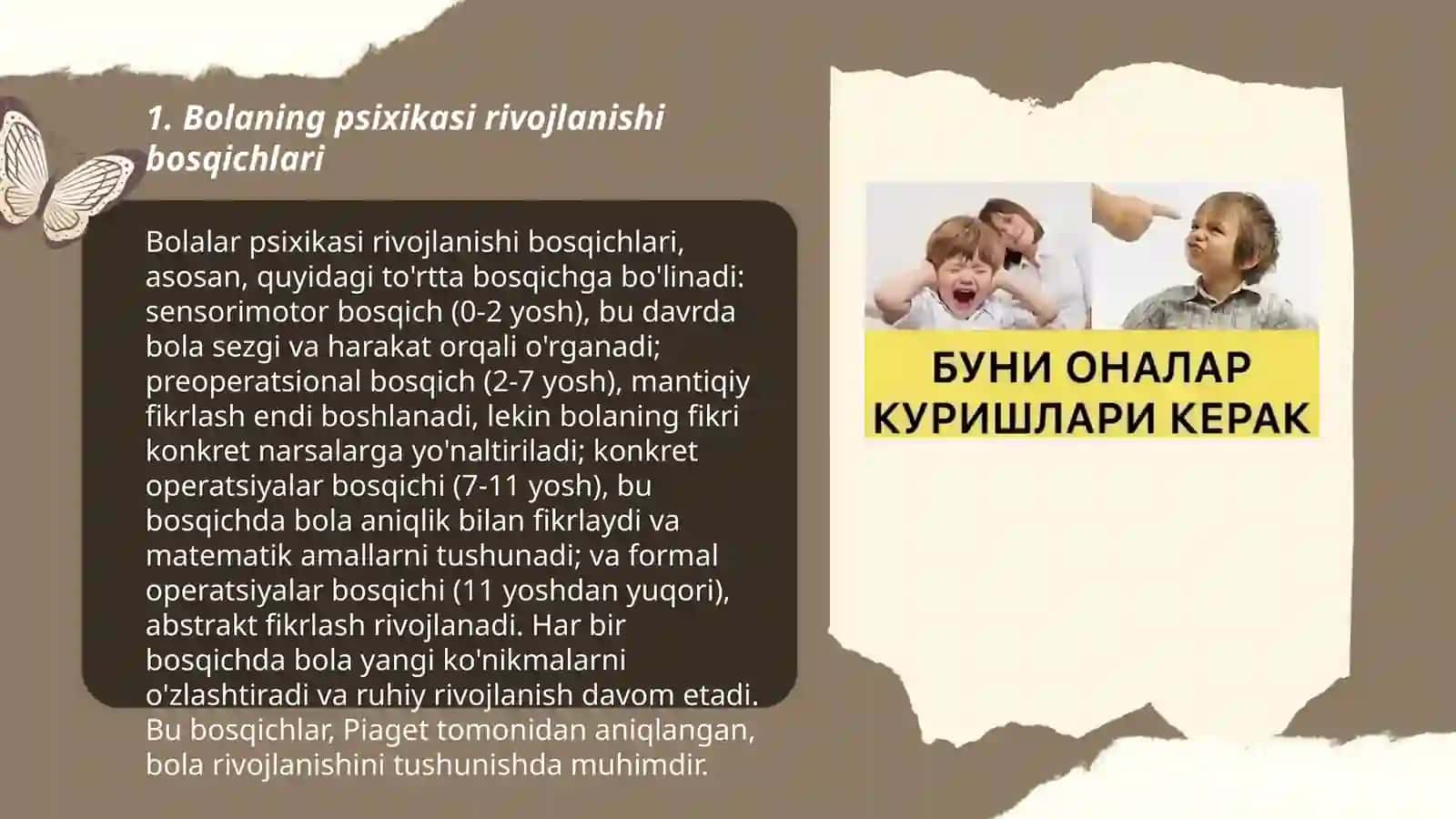Bolaning psixikasi rivojlanishi bosqichlari 3