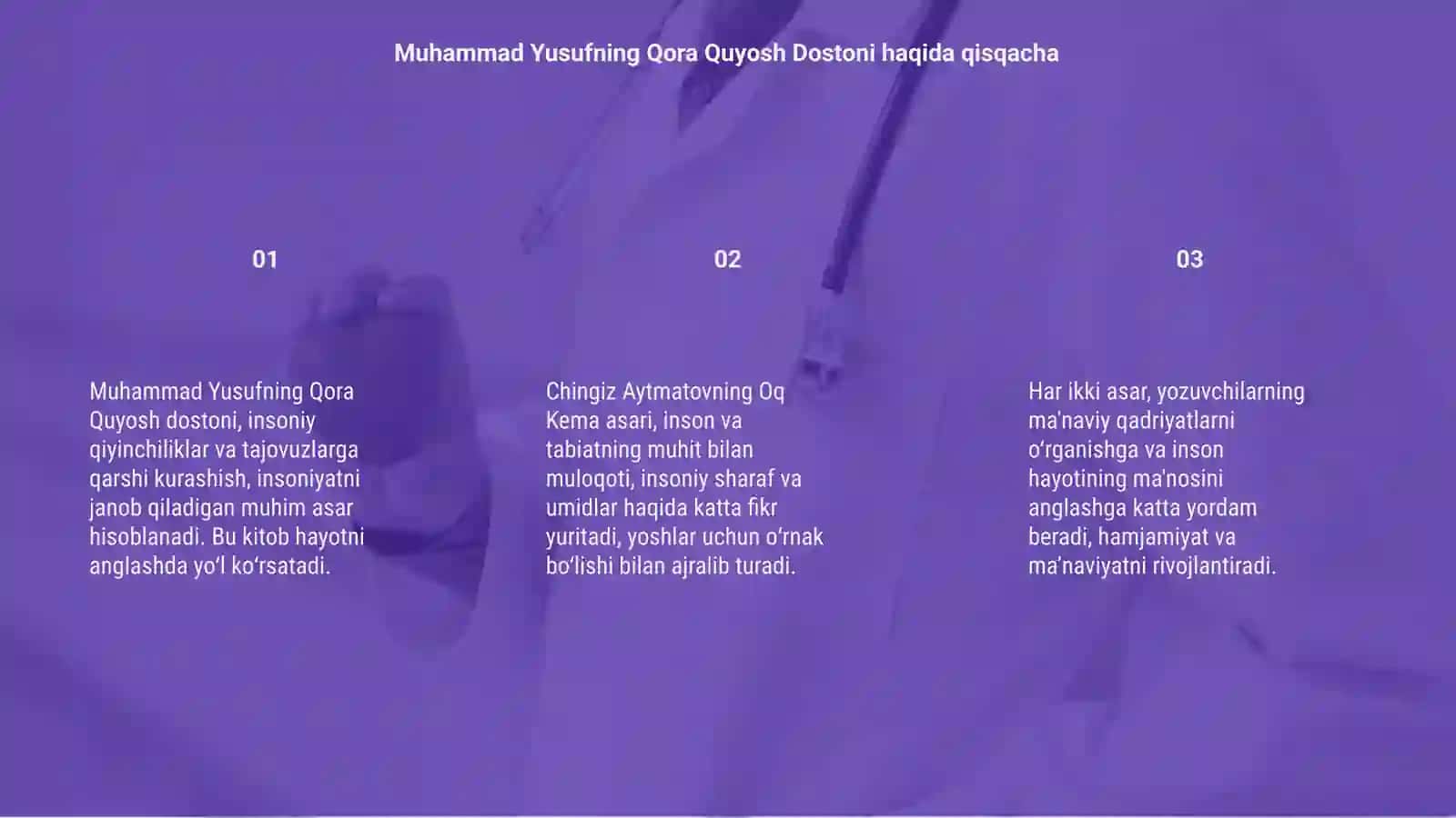 Muhammad Yusufning Qora Quyosh dostoni 3