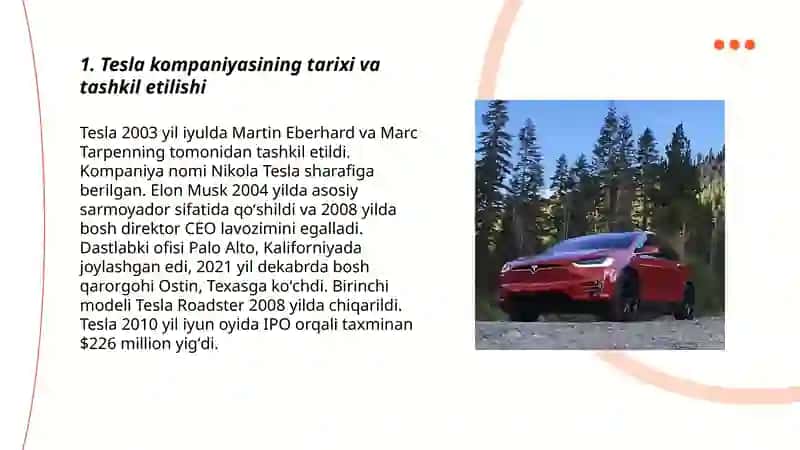 Tesla kompaniyasi haqida 3
