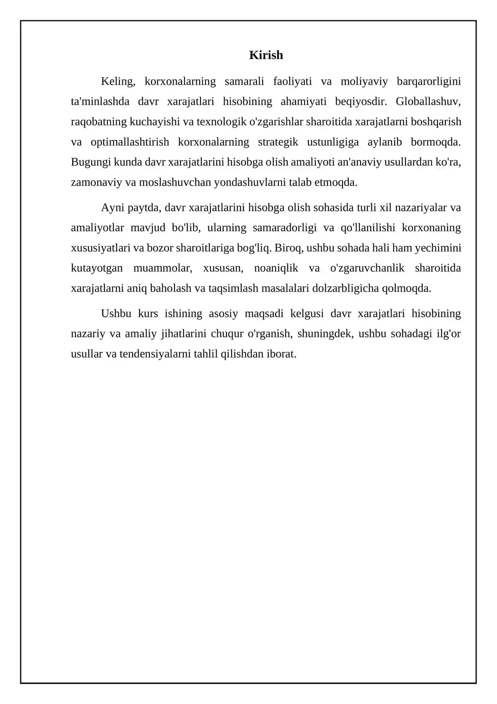 KELGUSI DAVR XARAJATLARI HISOBI USULLARI VA MODELLARI 3