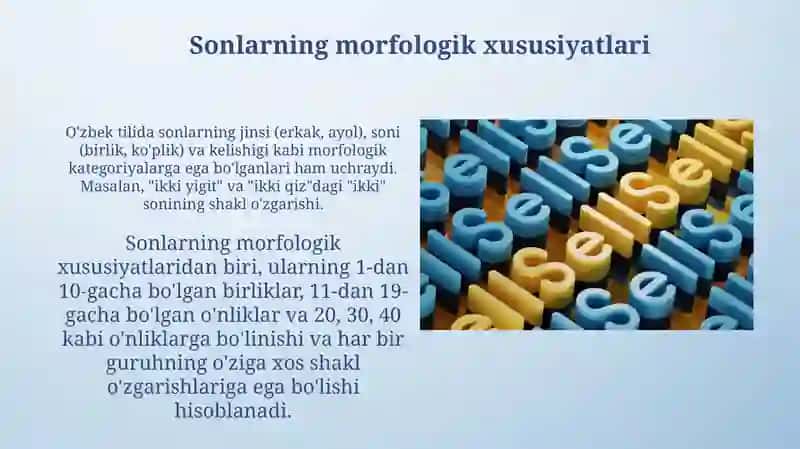 Son soʻz turkumi.Sonning ma'no turlari 3