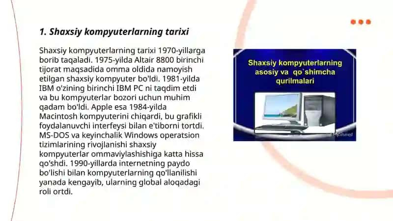 Shaxsiy kompyuterlar va ularning arxitekturasi 3