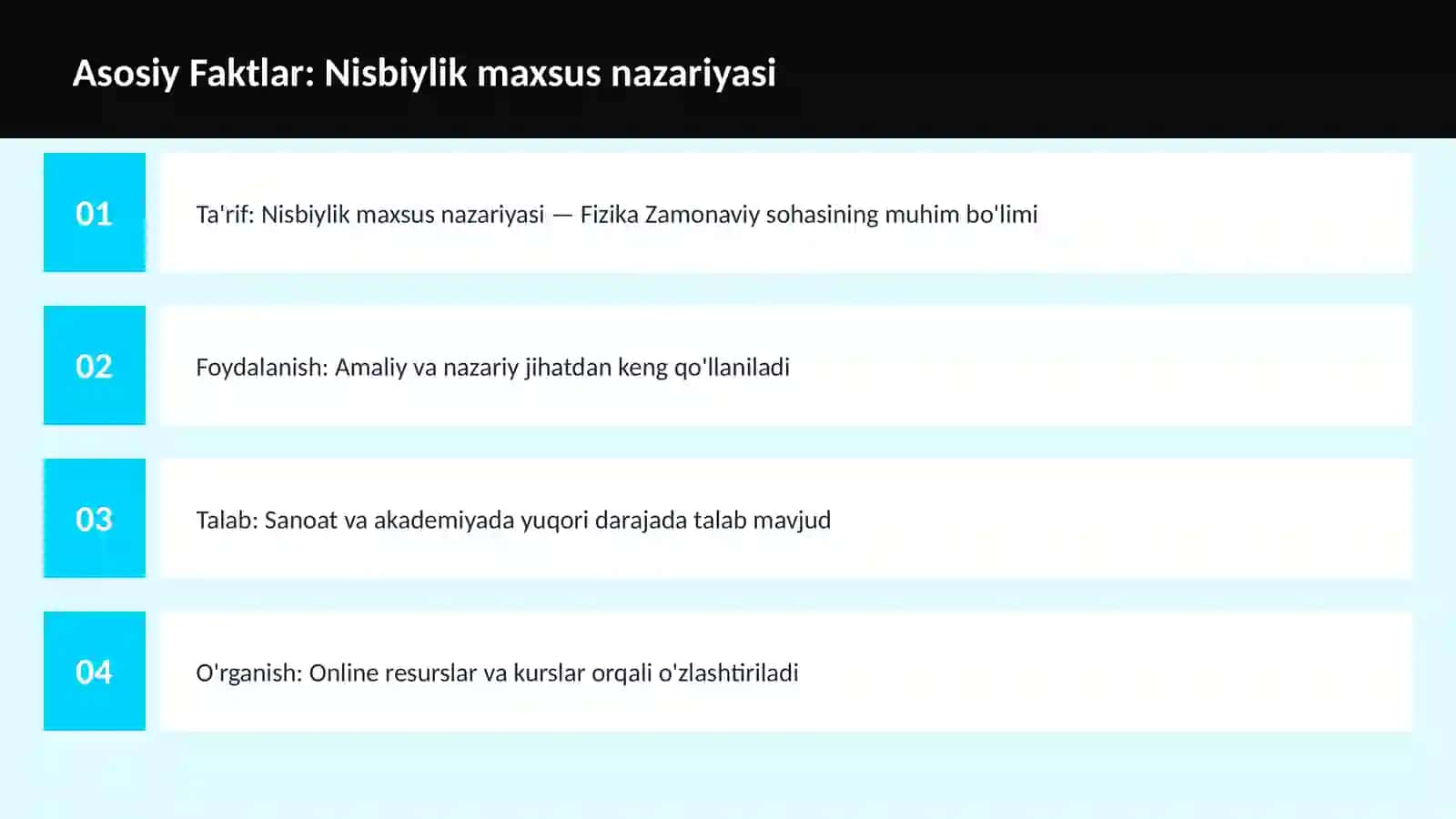 Nisbiylik maxsus nazariyasi 3