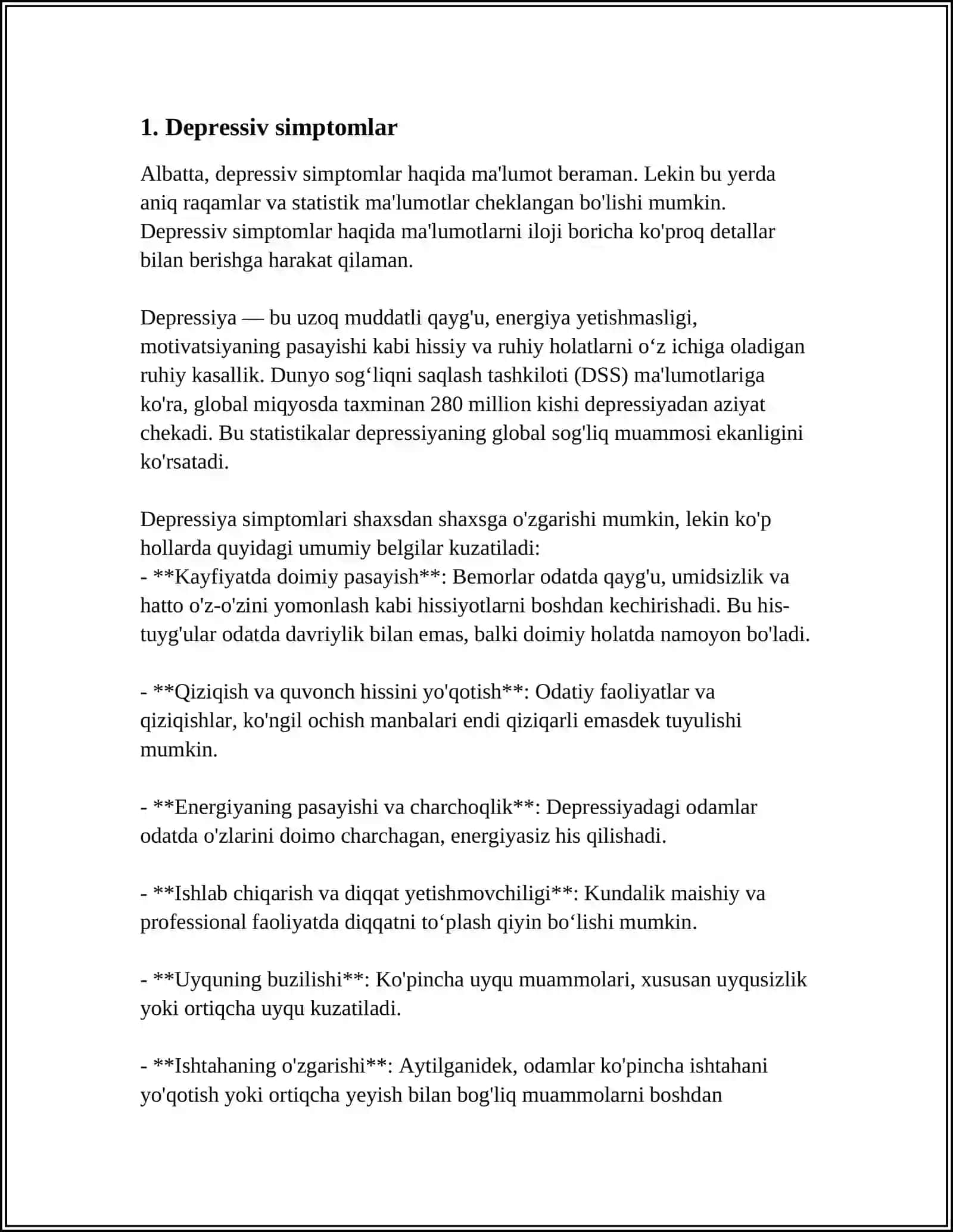 PSIXOPATOLOGIK SIMPTOMLAR, SIMPTON NATIJALARI VA SINDROMLAR 3