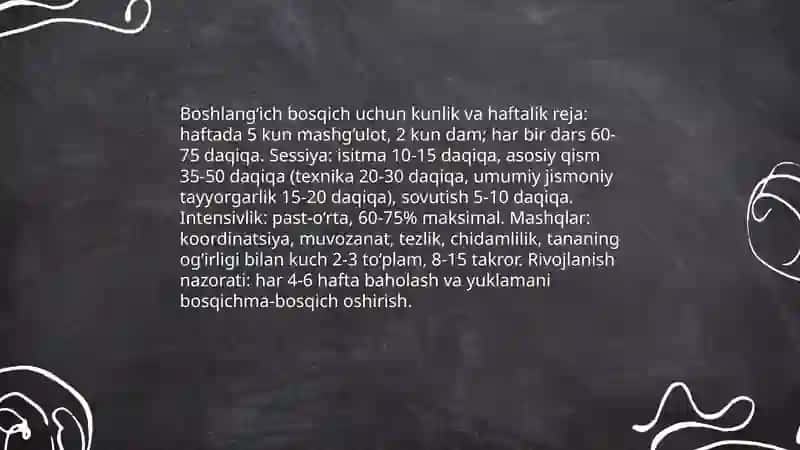 Sport maktablarida boshlang’ich va o‘quv-mashq mashg‘uloti bosqichlarida mashgu’lotlarni tashkillashtirish 3