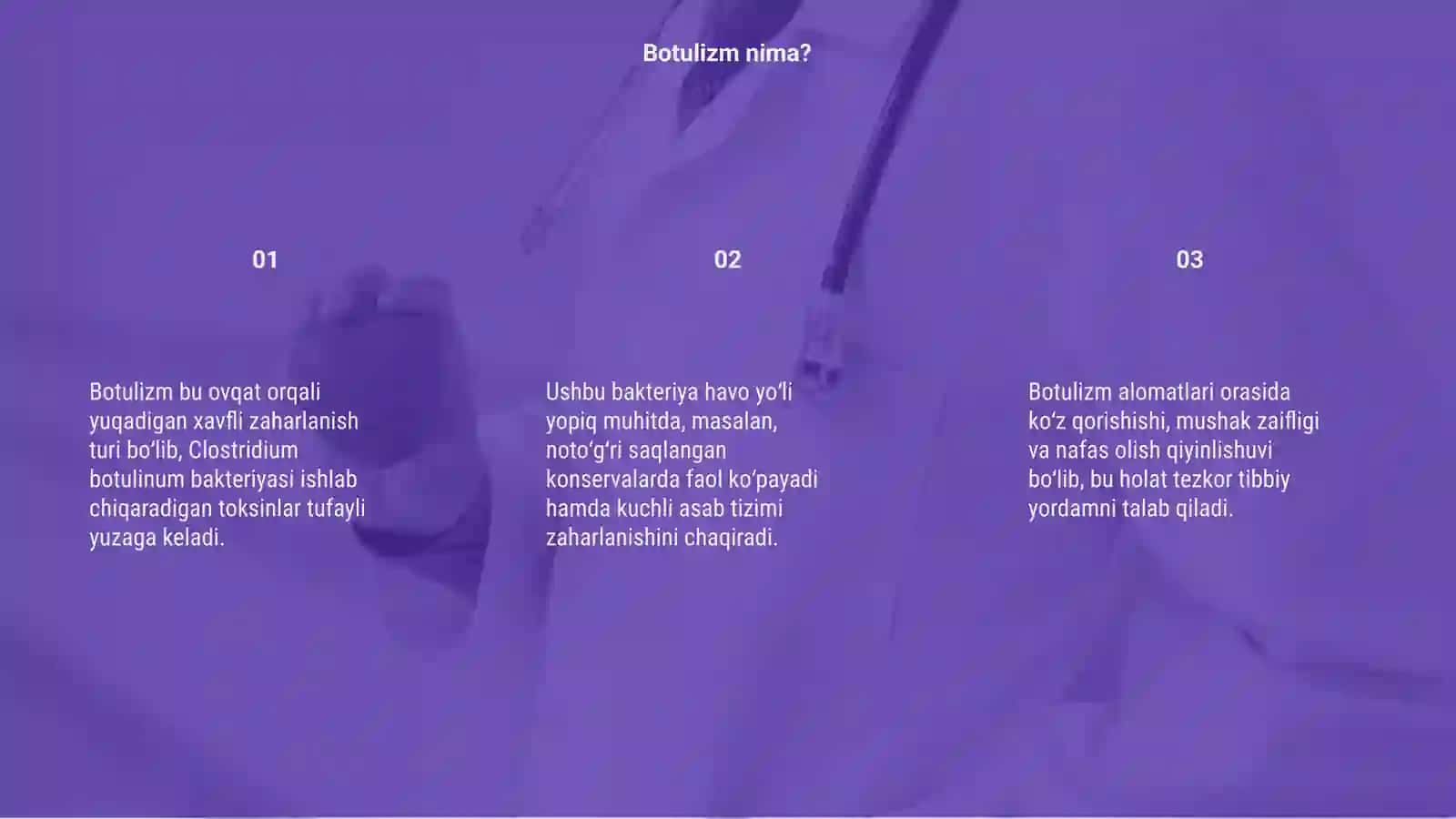 Ovqatdan zaharlanish Botulizm 3