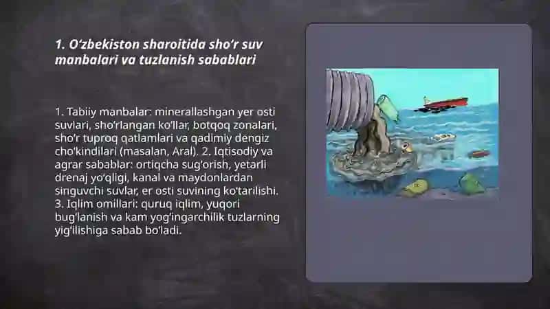 Oʻzbekiston sharoitida shoʻr suvlarni chuchuklashtirish 3
