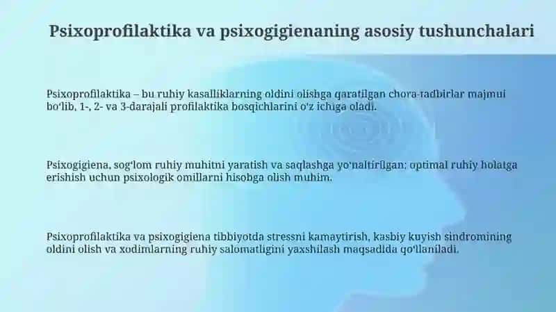 Psixoprofilaktika, psixogigiyenatibbiyot xodimlari psixogigiyenasi 3
