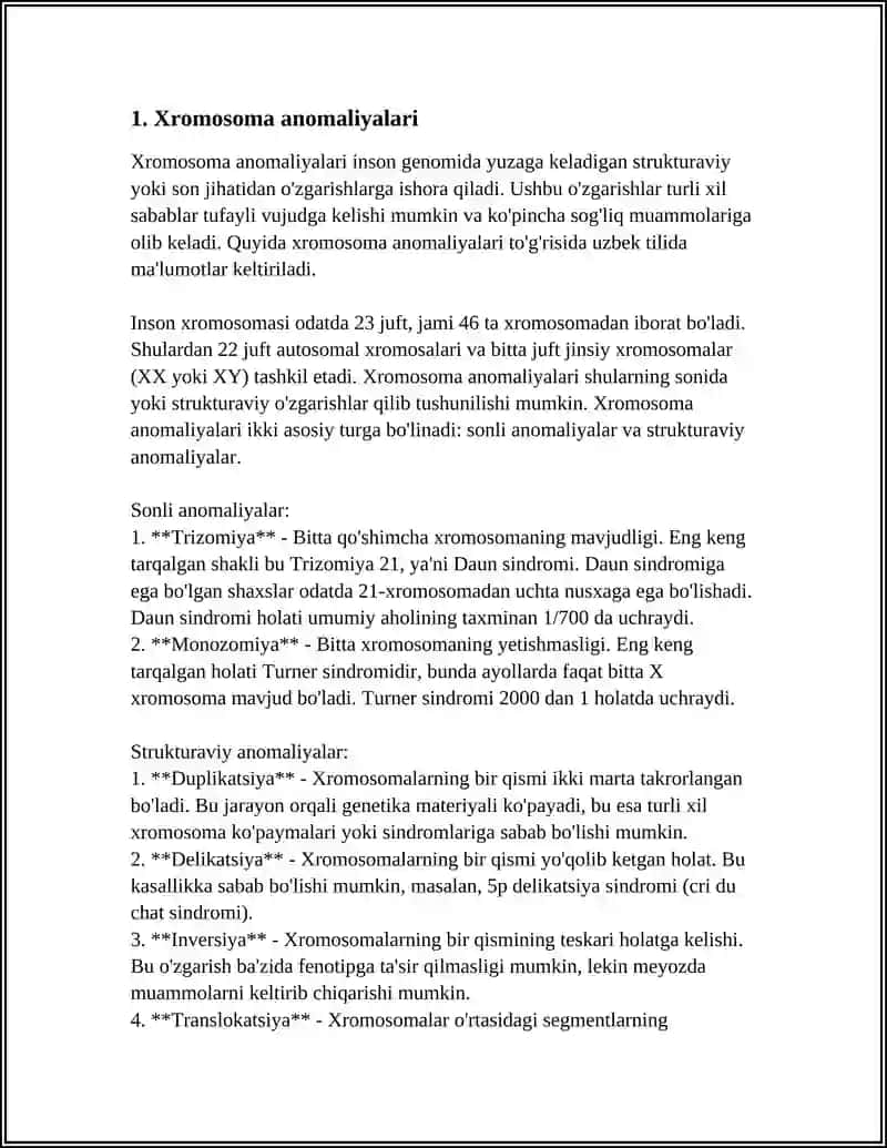 XRAMASOMA KASALLIKLARI 3
