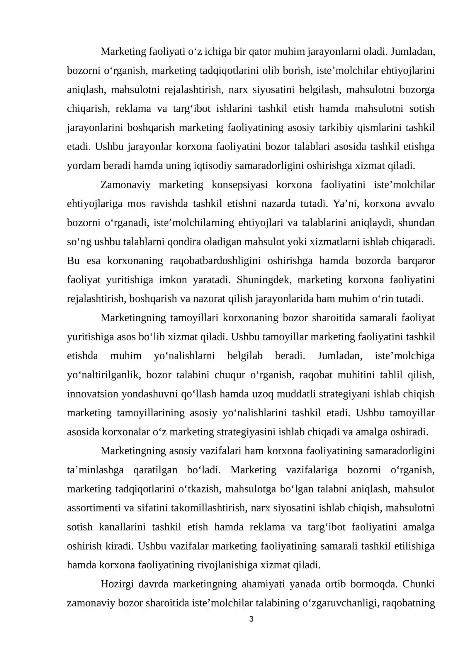 MARKETING TAMOYILLARI, VAZIFALARI VA AHAMIYATI 3