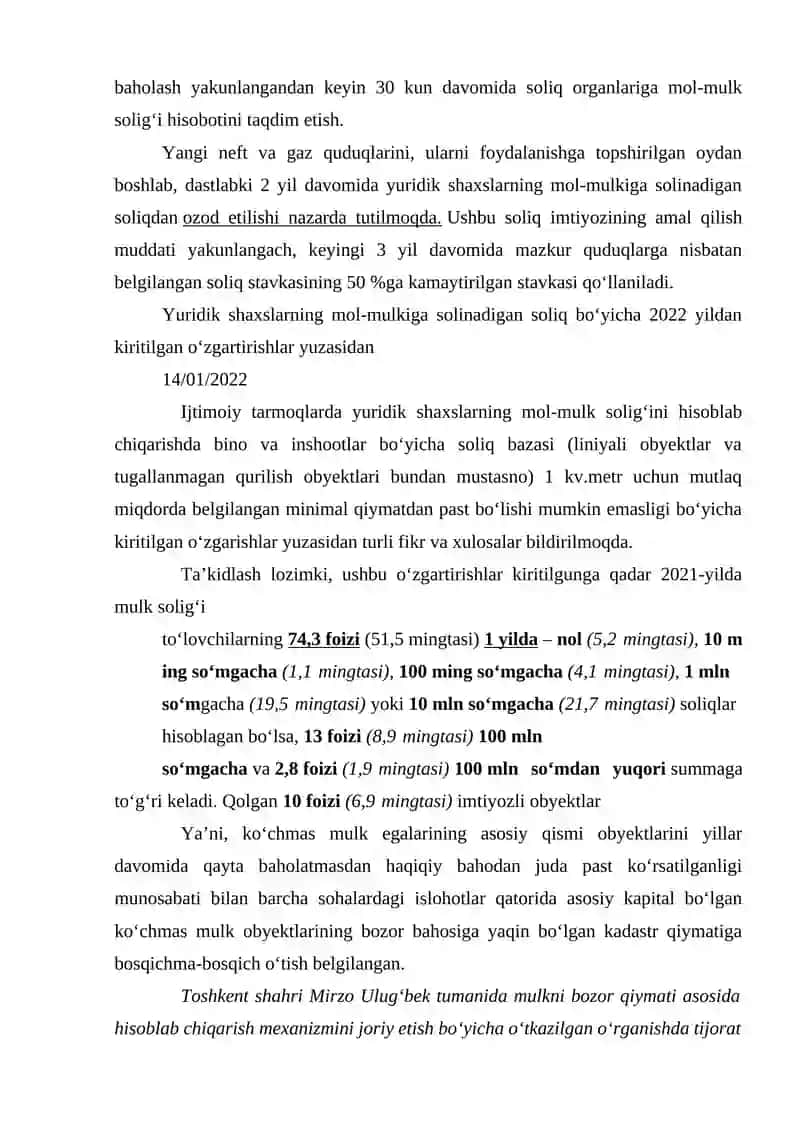 Yuridik shaxslar mol-mulkiga soliq bo'yicha imtiyozlar 3