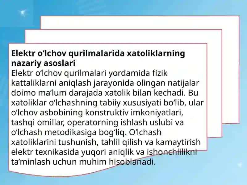 Elektr oʻlchov qurilmalarining xatoliklarini xisoblash 3