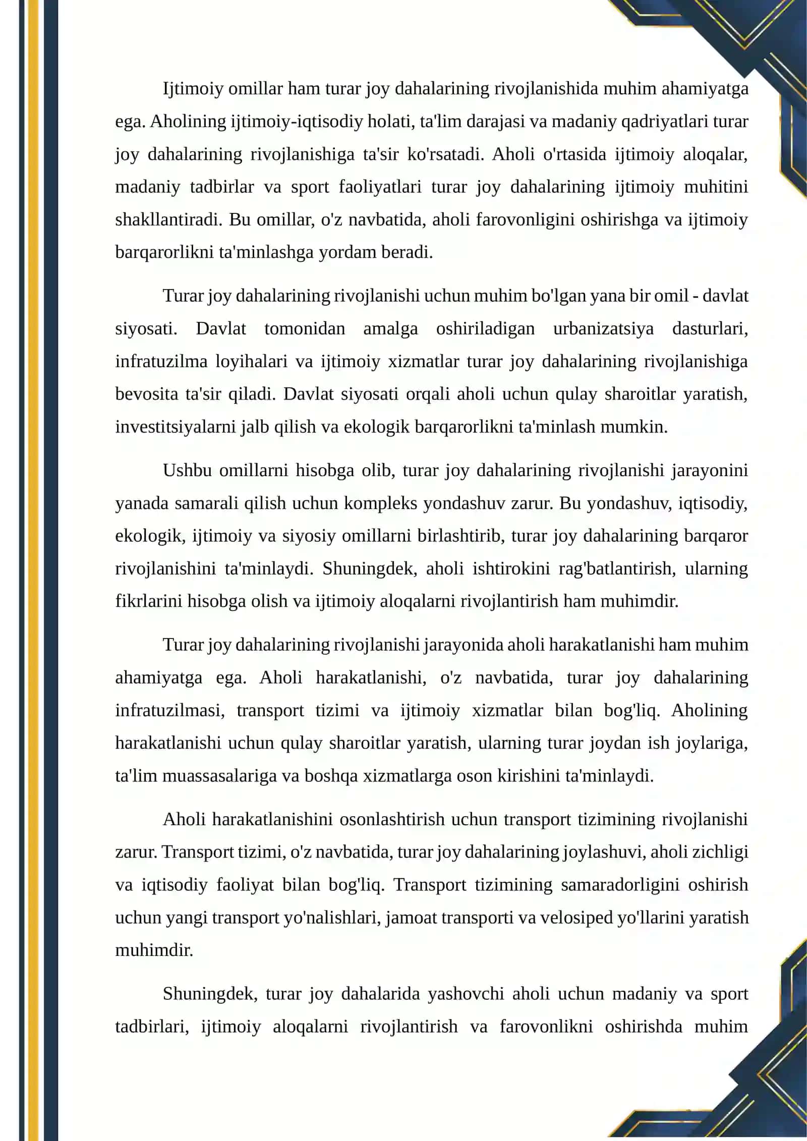 Turar joy dahalarida harakatlanish 3