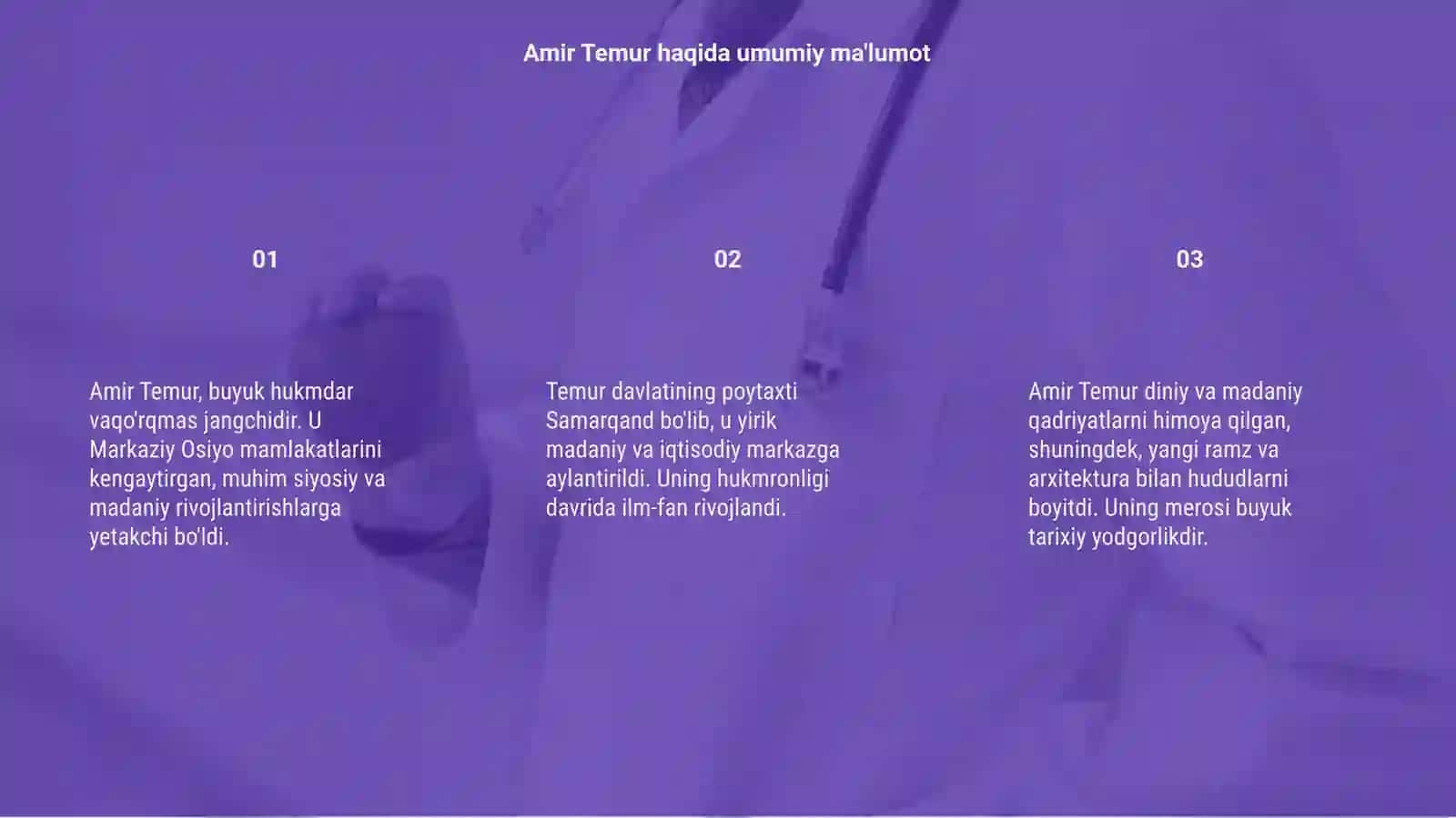 Amir Temur davlati haqida 3