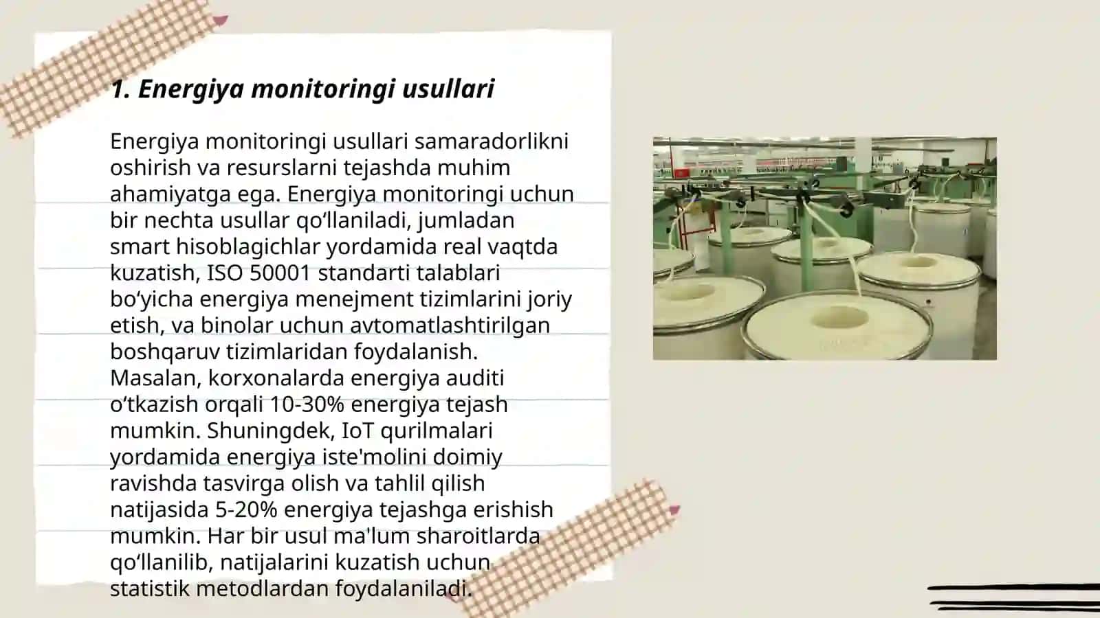 Energiya monitoringi va ishlab chiqarish jarayonlari tahlili 3