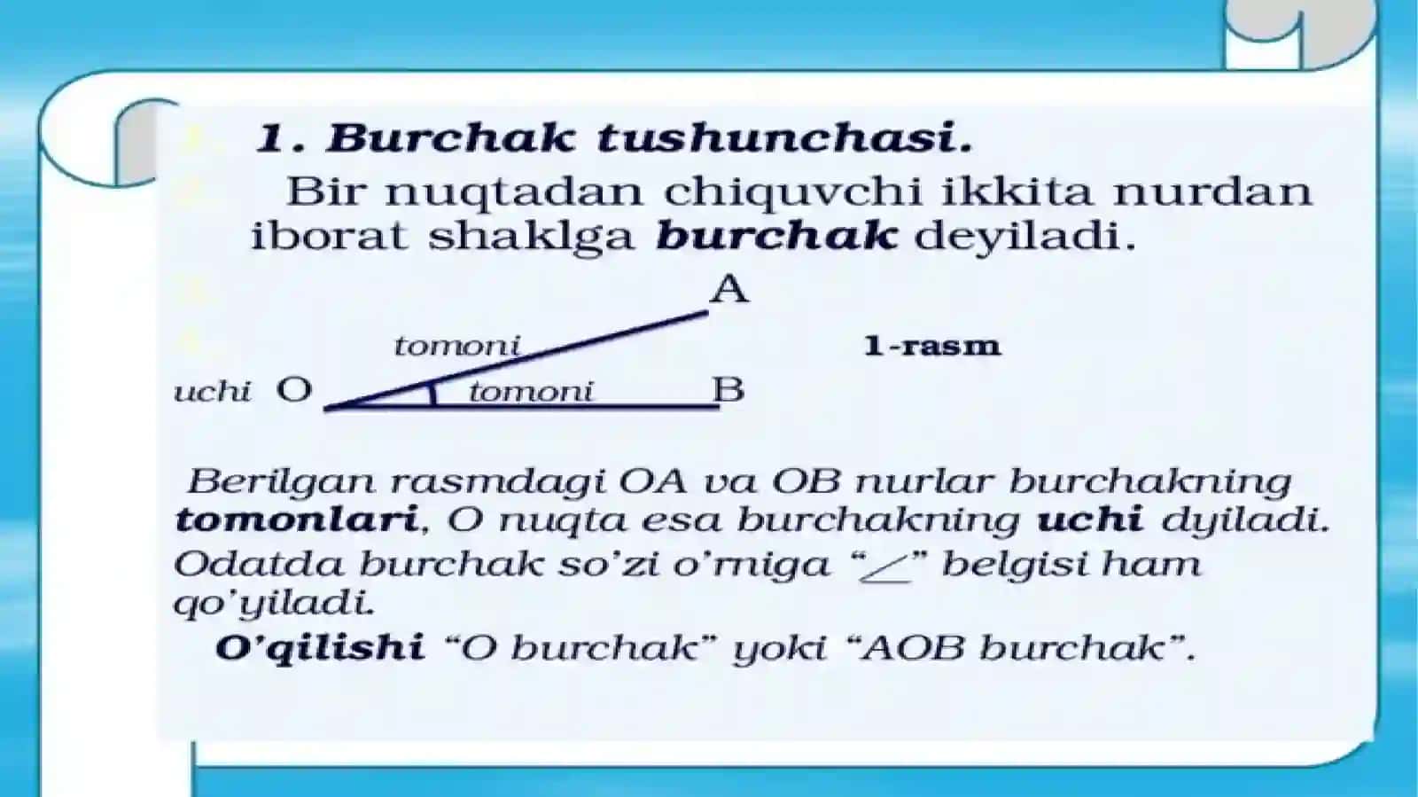 Burchaklar va bissektrisalar 3