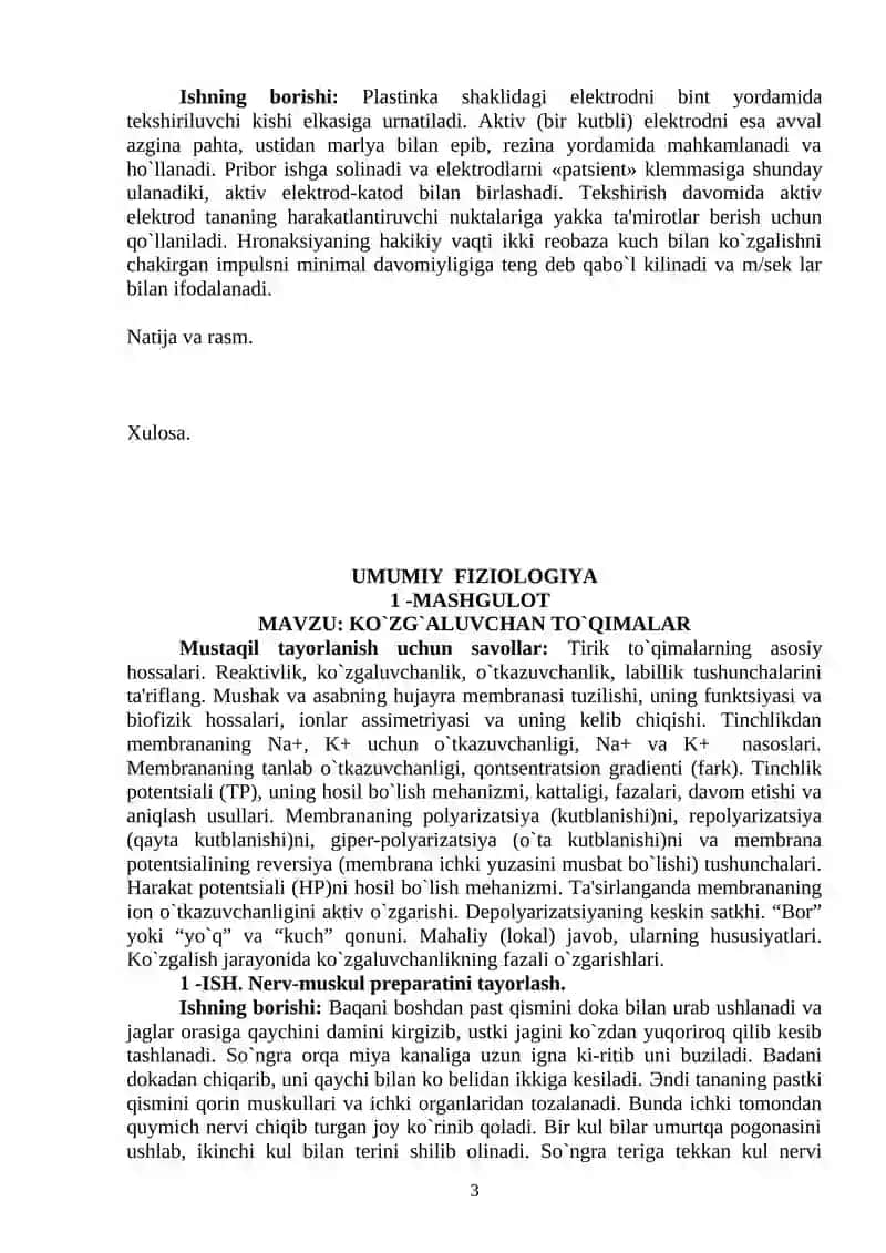 ASOSIY FIZIOLOGIK TUSHUNCHALAR VA FIZIOLOGIK TEKSHIRISH USULLARI 3