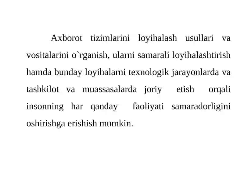 Axborot tizimining asosiy terminlari va tushunchalari. 3