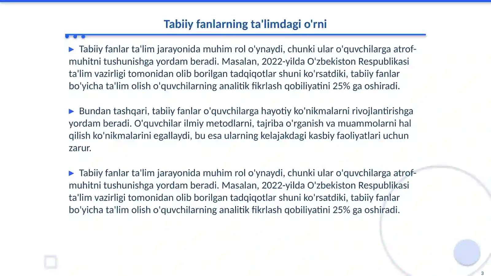 Tabiiy fanlar ta'limi 3