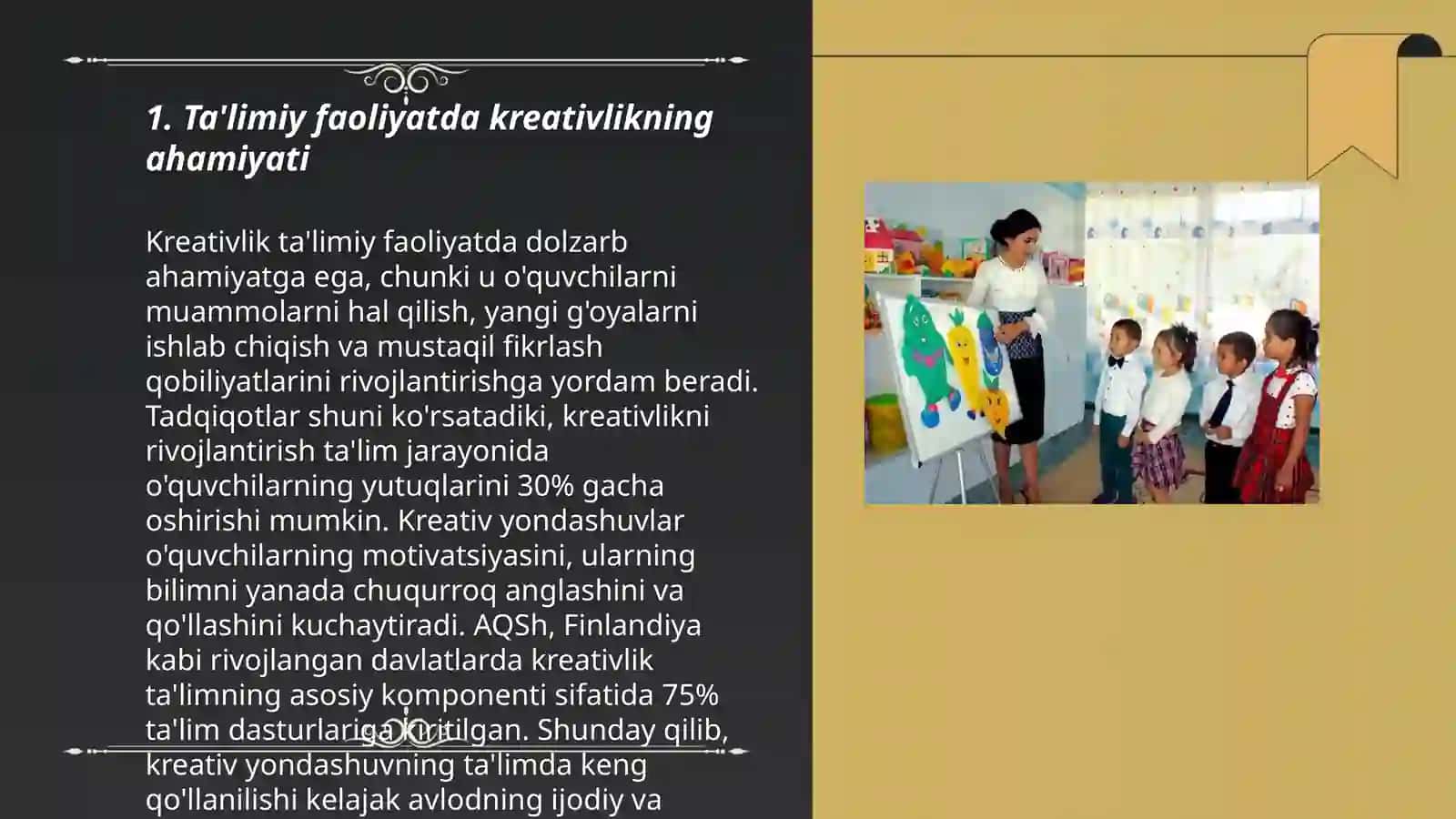 Ta'limiy faoliyat ishlanmalar tizishda pedagogning kreativligi 3