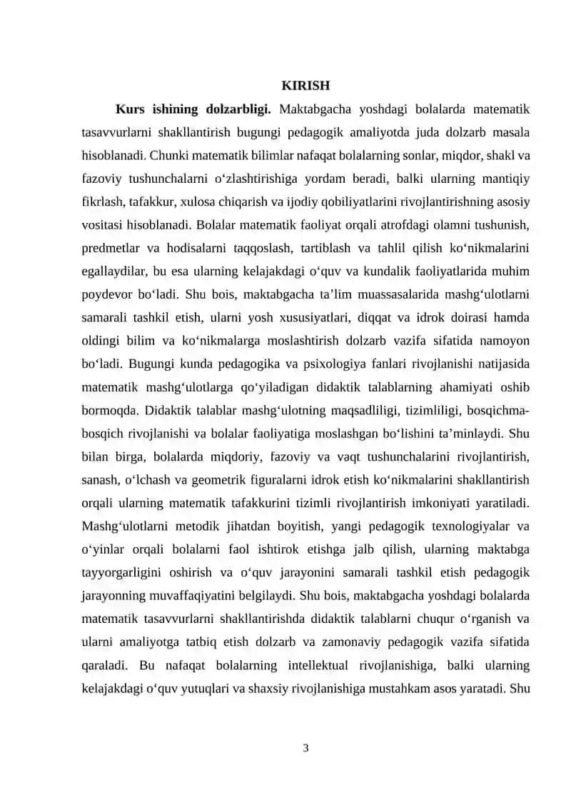 Matematik mashg'ulotlariga qo'yiladigan didaktik talablar 3