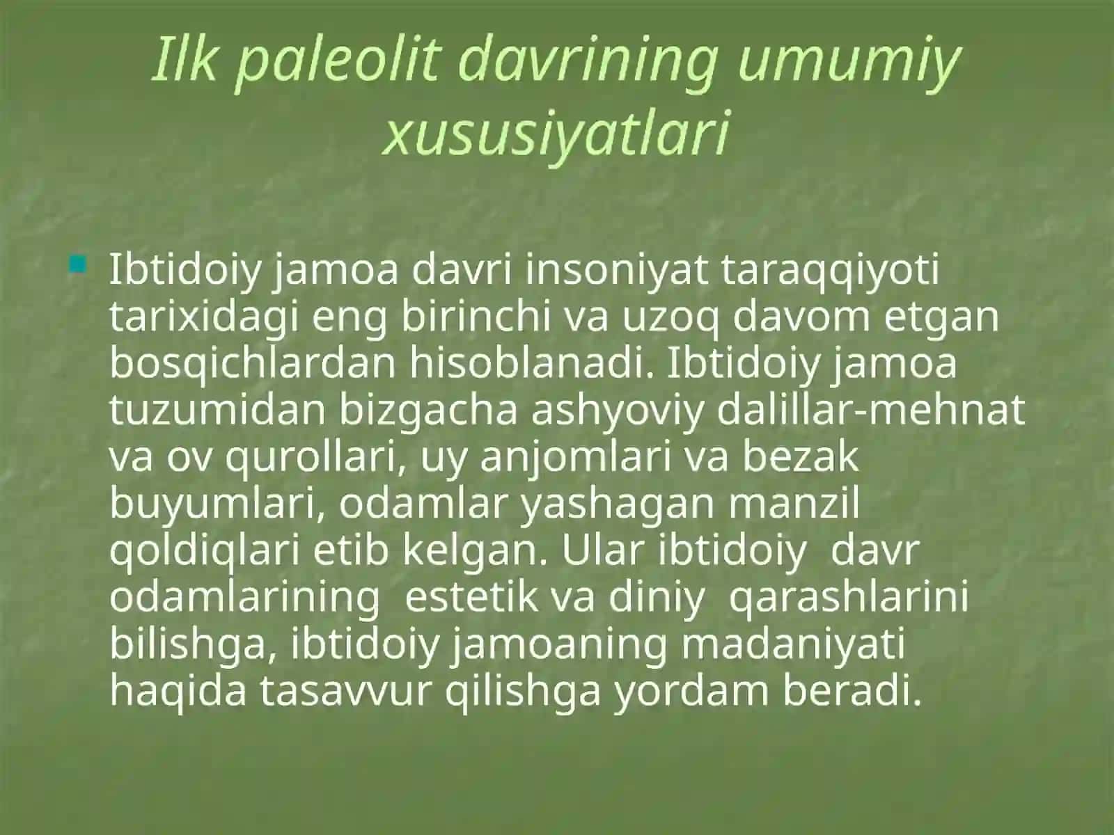 O`RTA OSIYODAGI IBTIDOIY MANZILGOHLARI 3