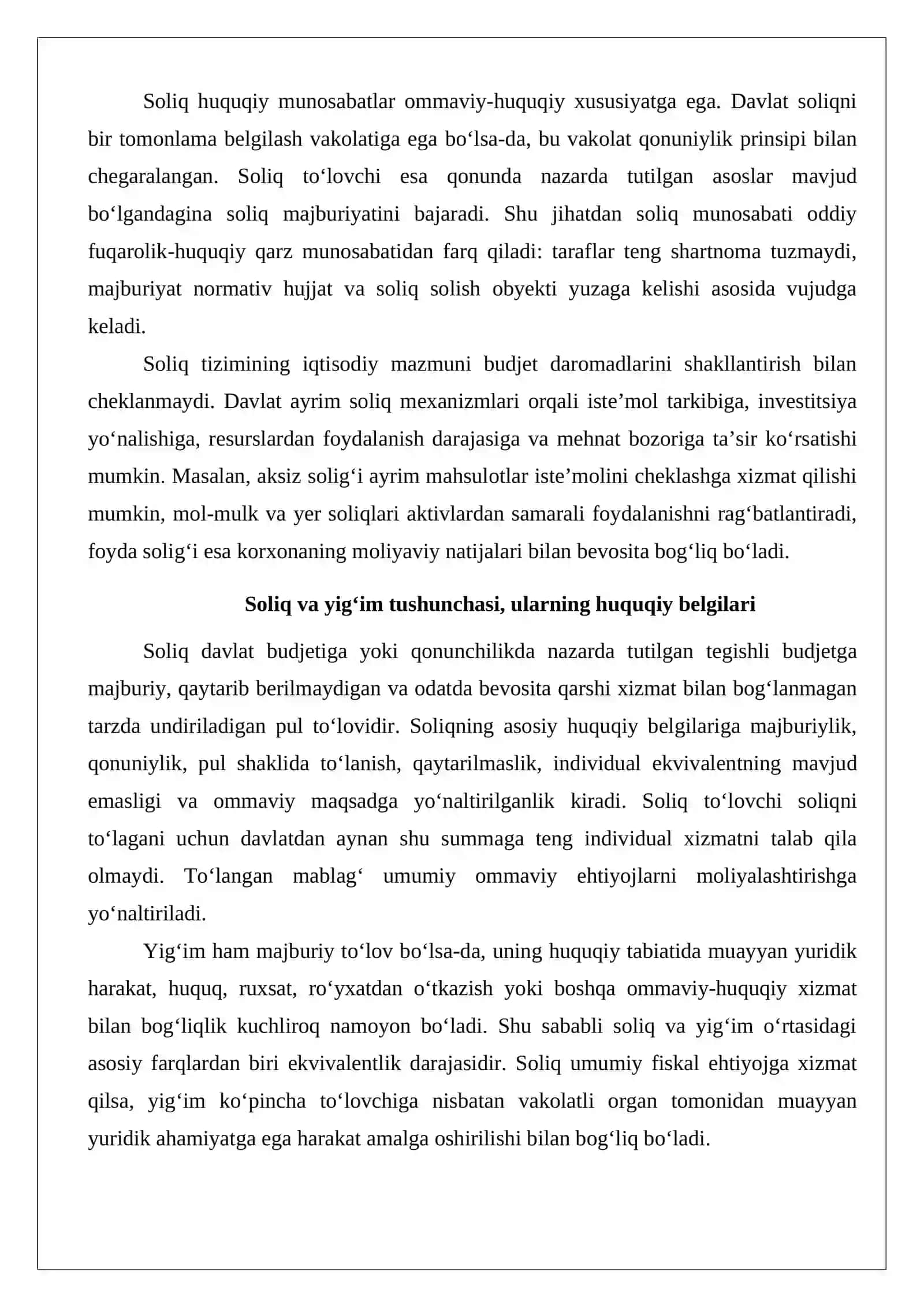 Soliqlar va yig‘imlar tizimi hamda ularning turlari 3