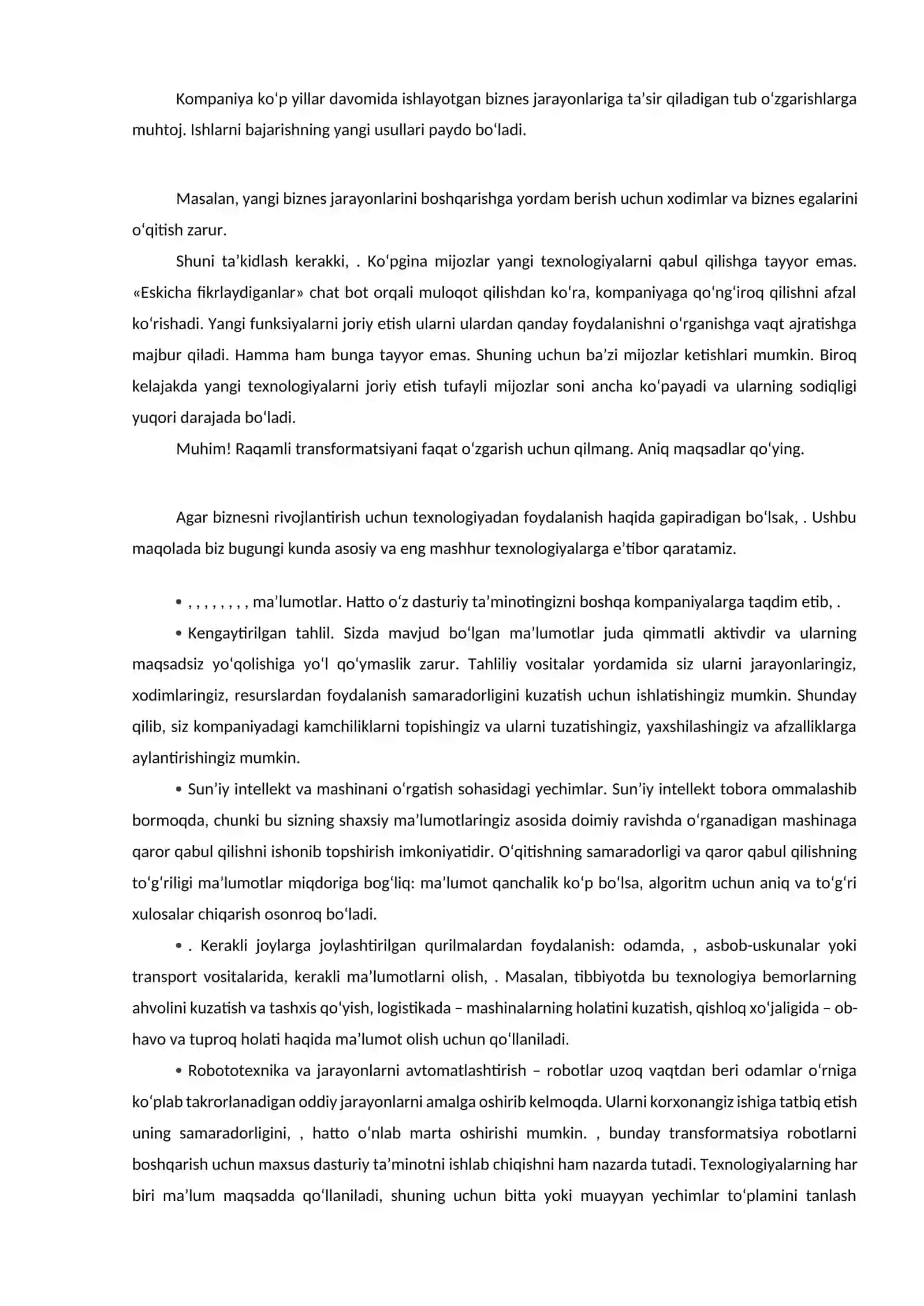 Biznes kompaniyalarining rivojlanishi 3