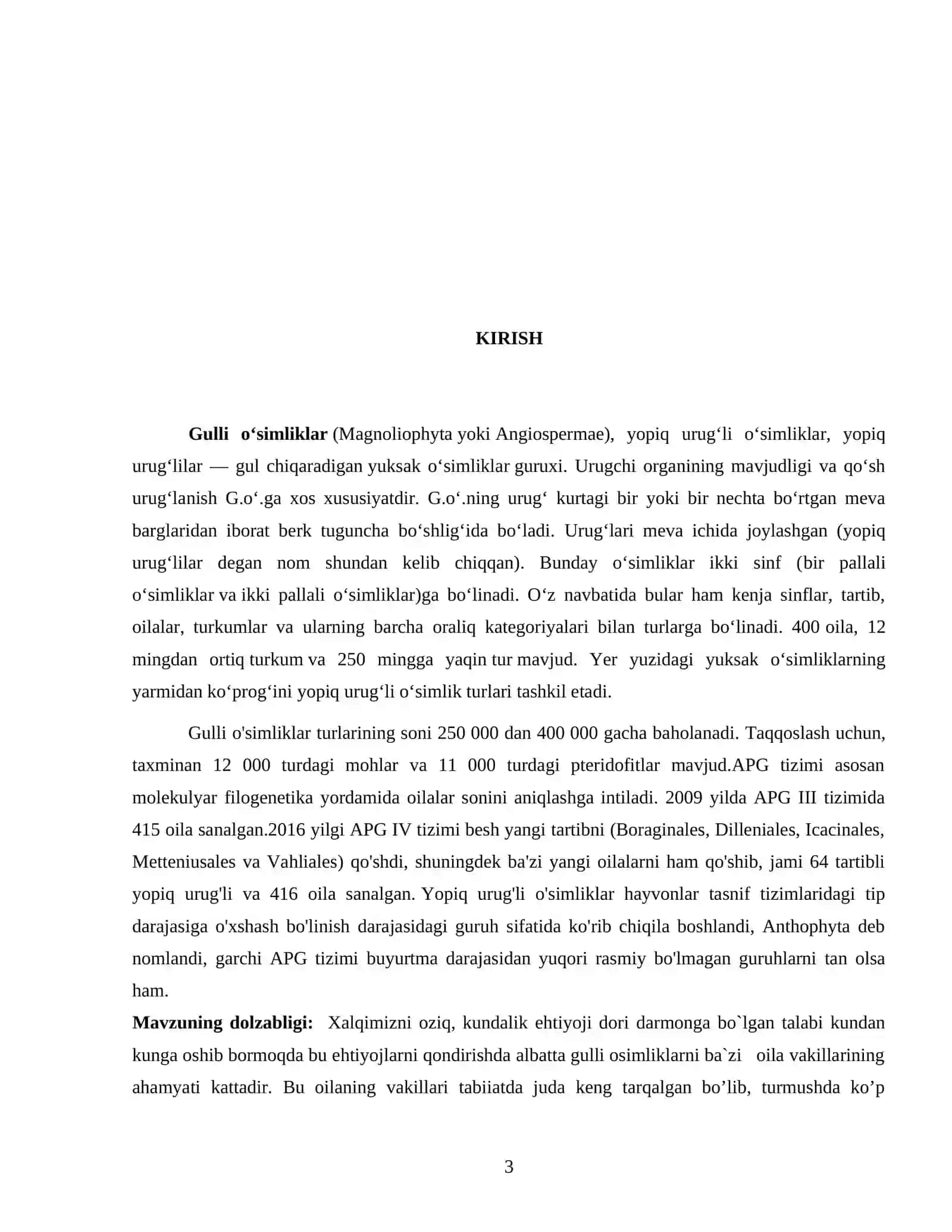 Gulli oʻsimliklarning kelib chiqishi 3
