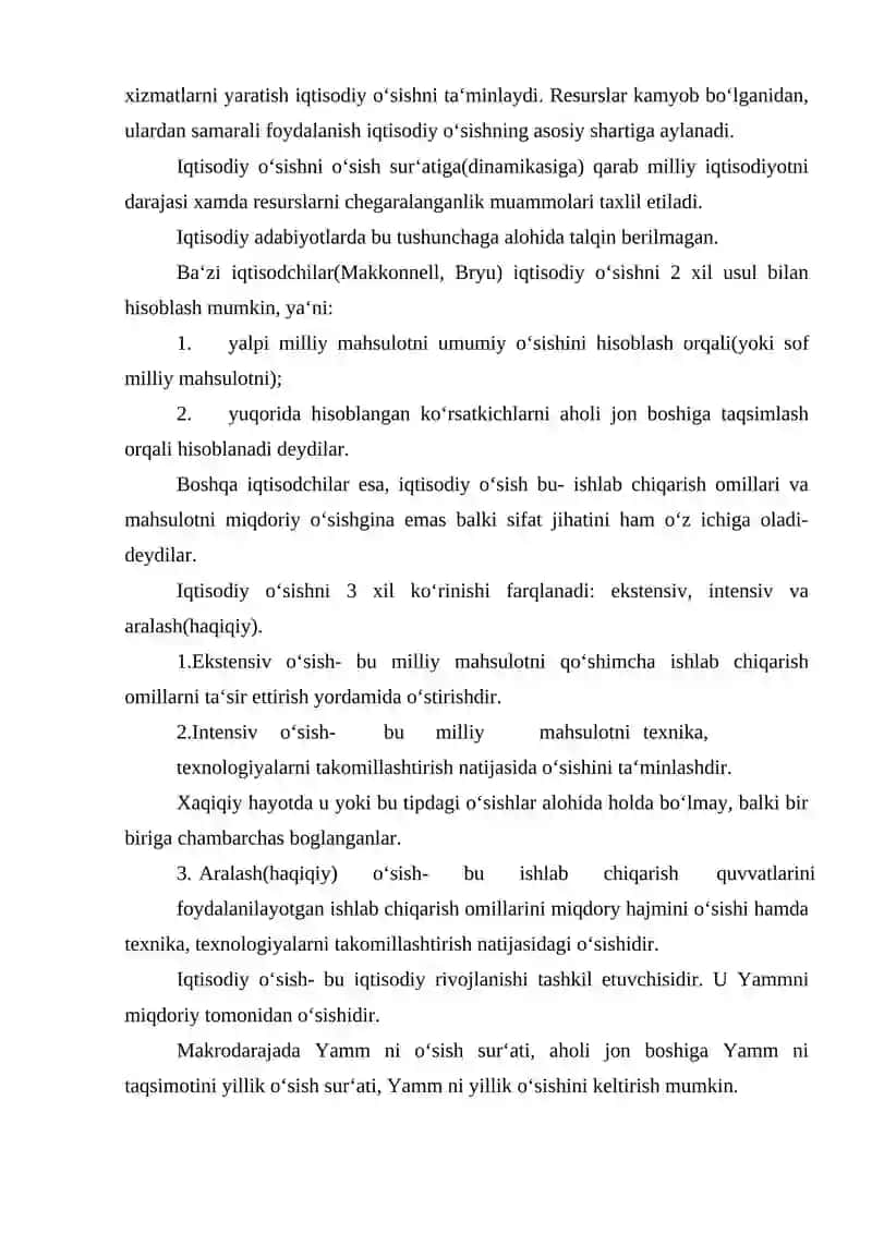 IQTISODIY O‘SISHNI PROGNOZLASHTIRISH 3