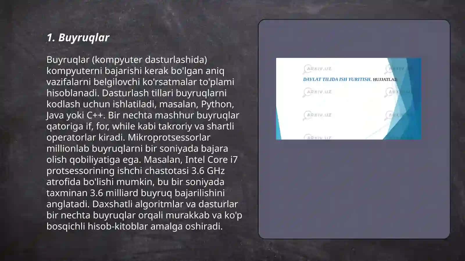 Ish yuritish hujjatlari turlari 3