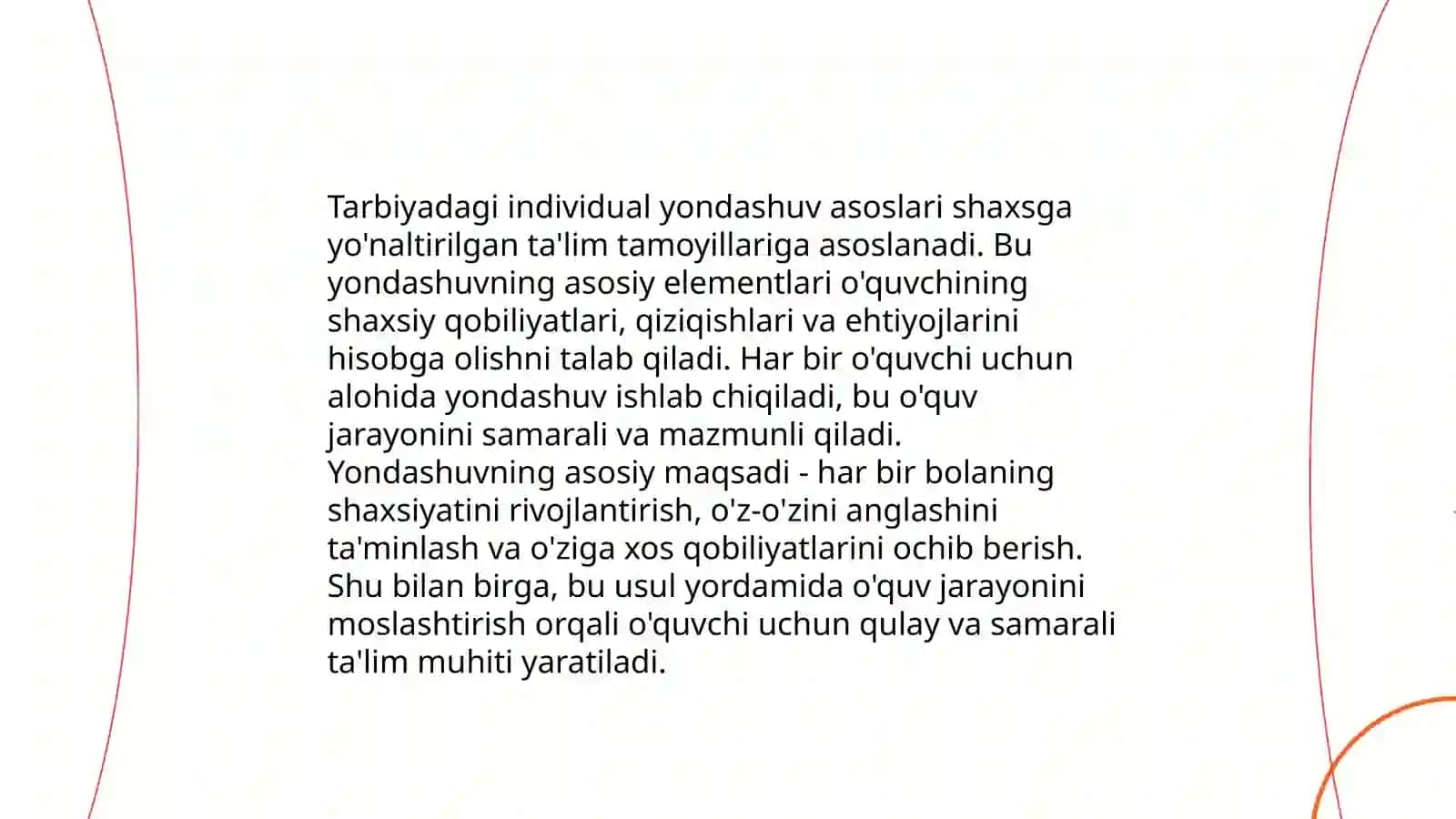 Tarbiyada individual yondashuv muammosi 3