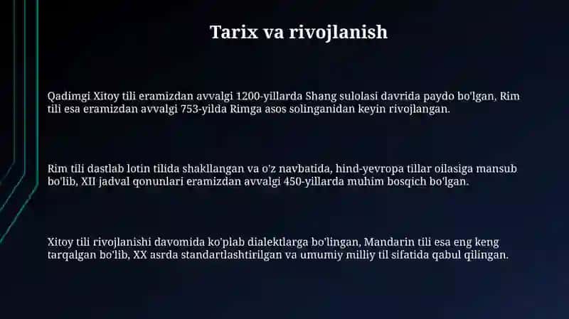 Tarix va rivojlanish 3