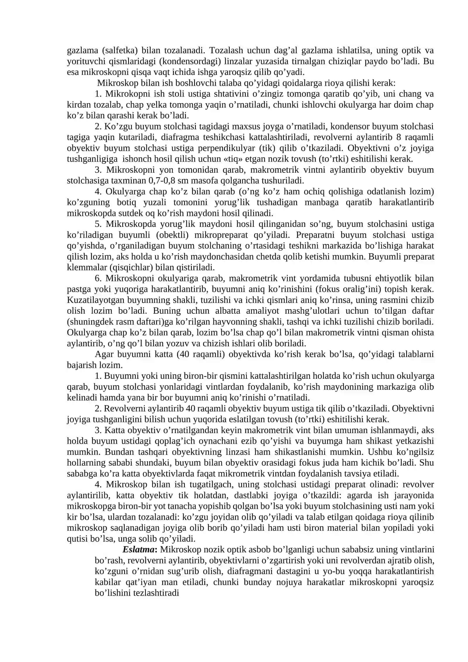 Gistotexnika va tadqiqot uslublari bilan tanishish 3