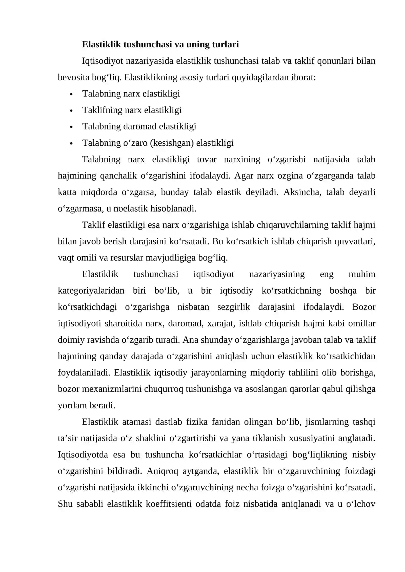 ELASTIKLIK KO‘RSATKICHLARINING AMALIY AHAMIYATI 3