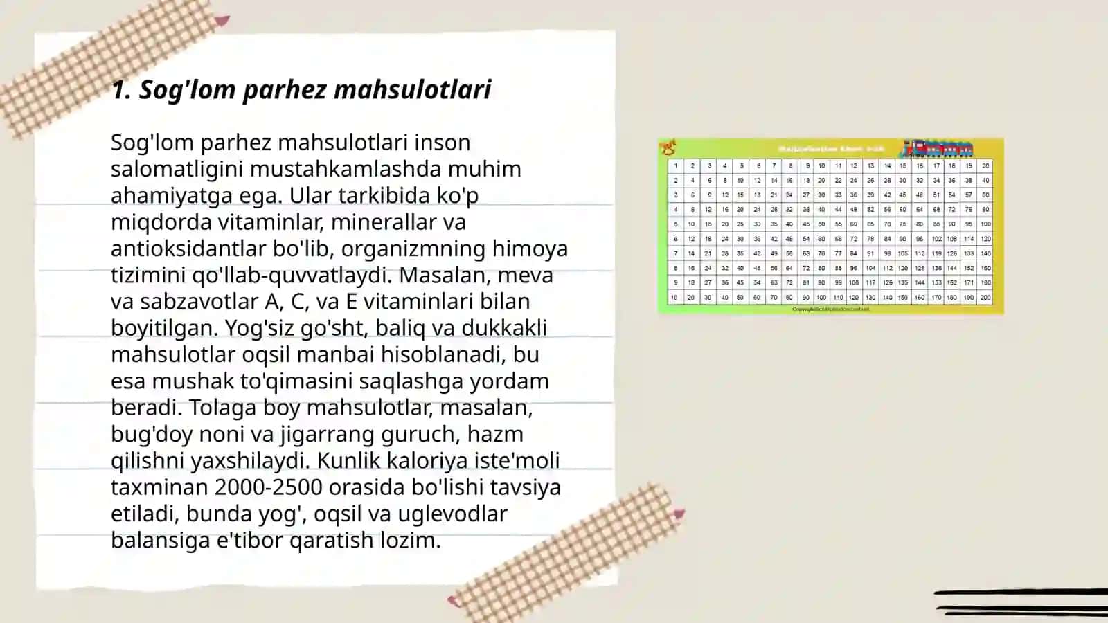 Birinchi parhez stoli 3