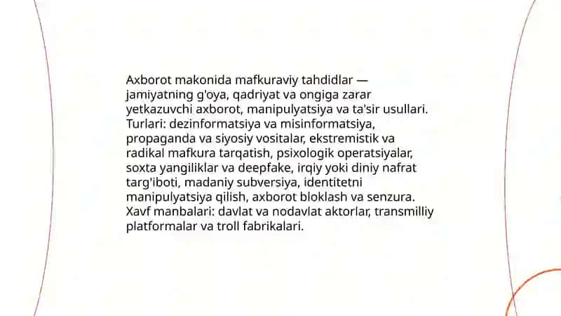 Axborot makonida mafkuraviy tahdidlarga qarshi kurash 3