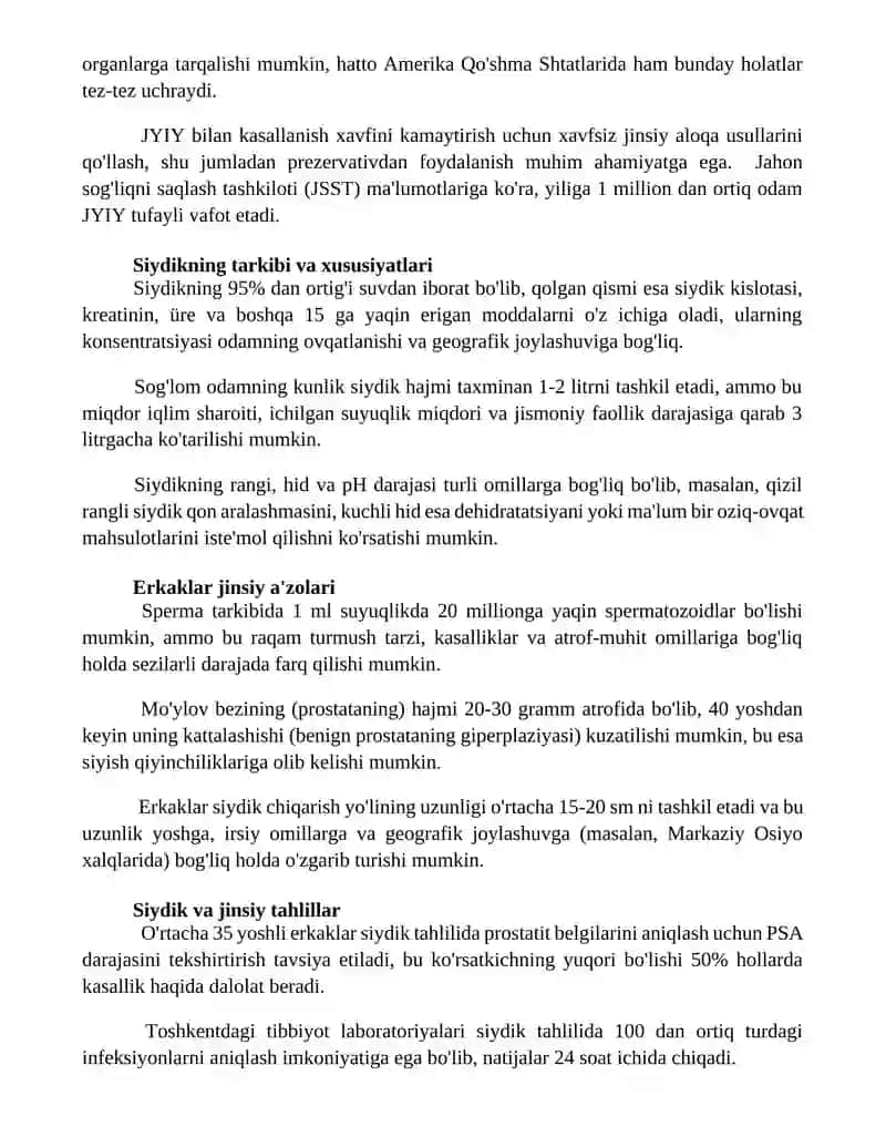 Siydik va tanosil a'zolari 3