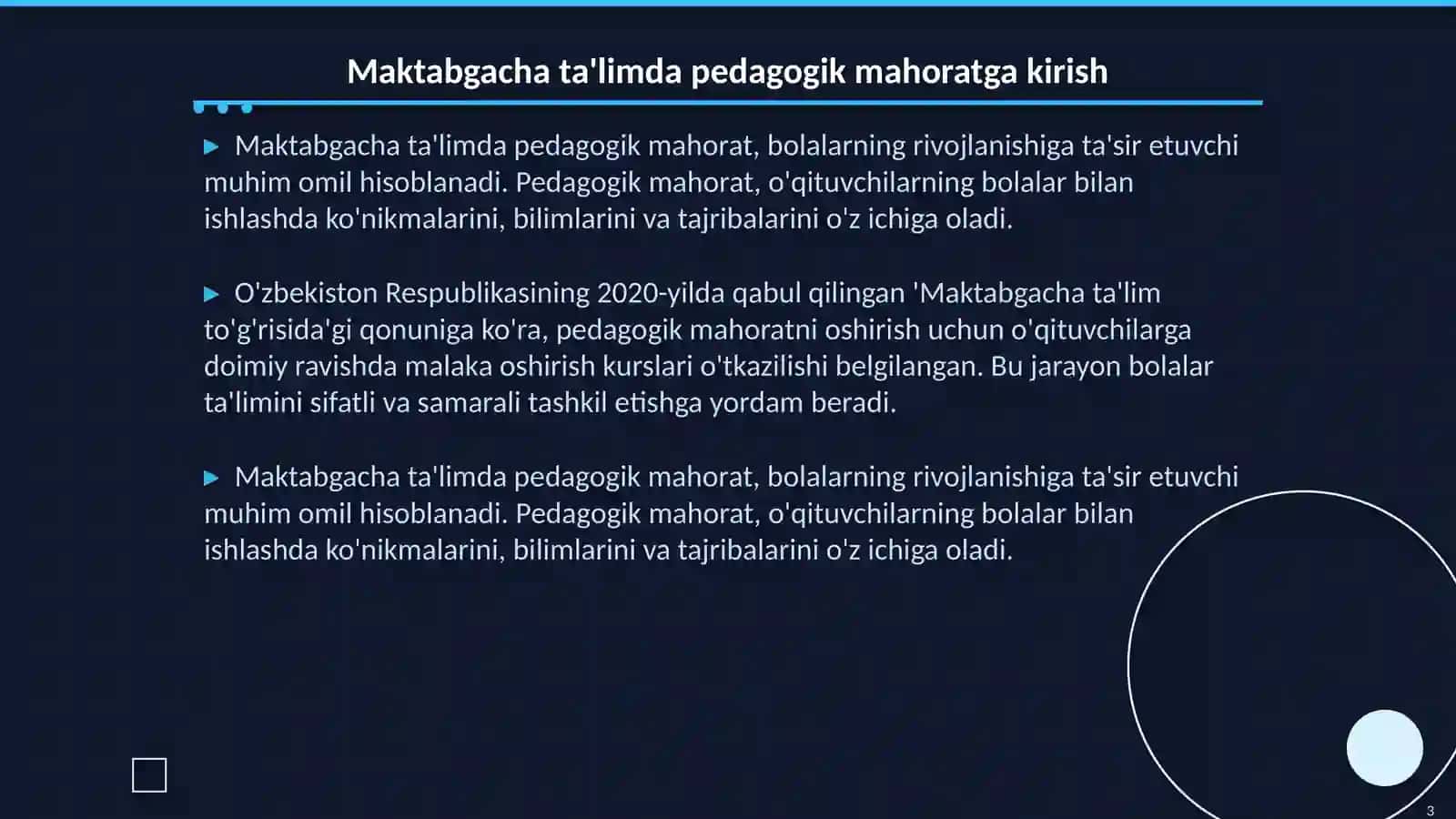 Maktabgacha Talim Tashkilotida Pedagogik mahoratni egallash vositalari 3