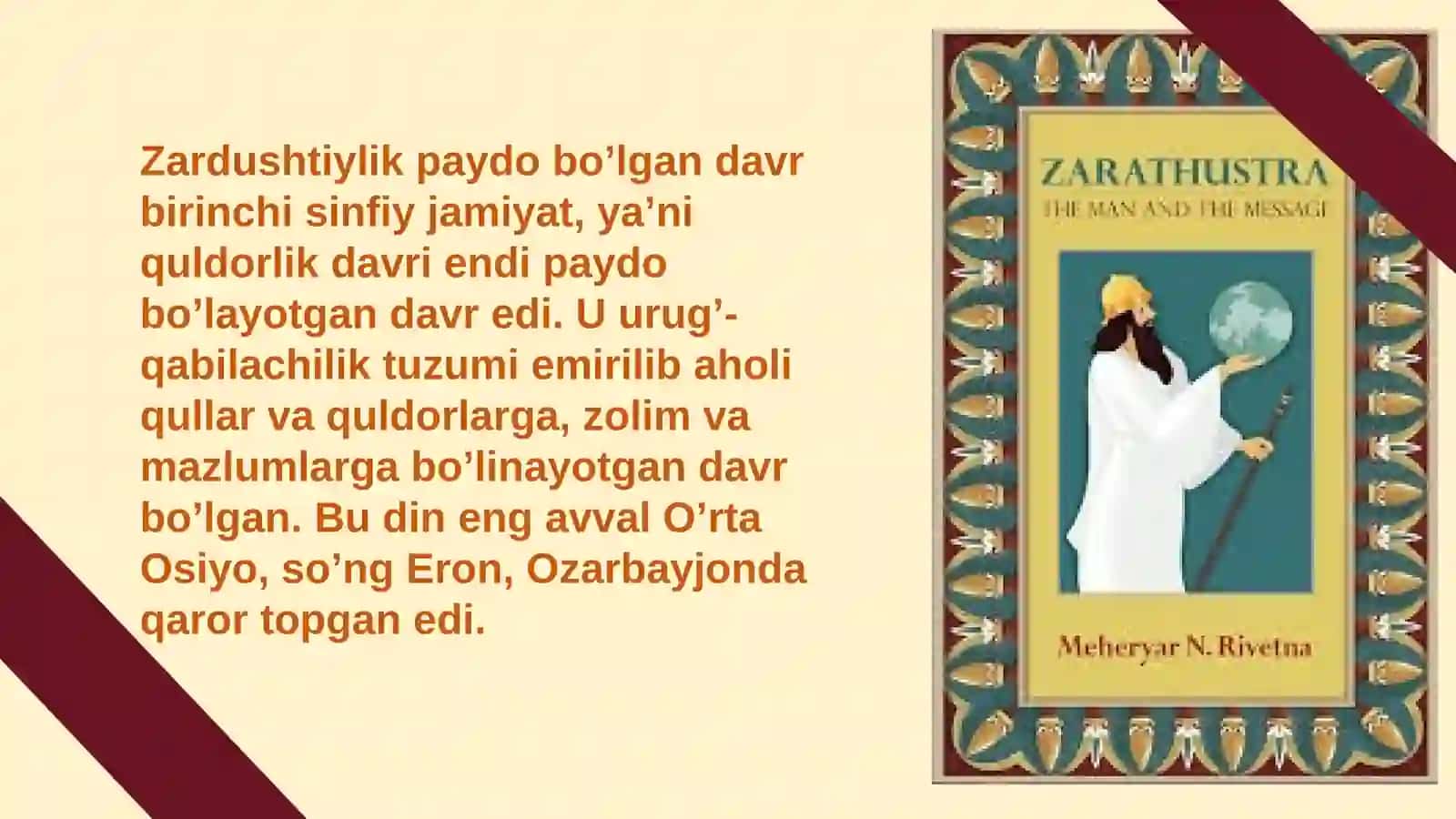 Zardushtiylik dinining O’rta Osiyoda tarqalishi 3