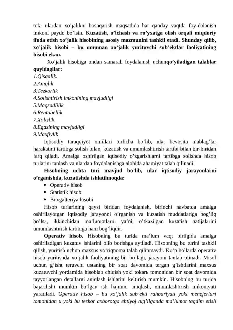 "BUXGALTERIYA HISOBI" FANINING PREDMETI VA METODI 3