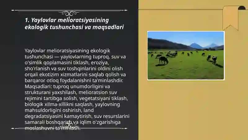 Yaylovlar melioratsiyasining ekalogik aspektlari va uning ahamiyati 3